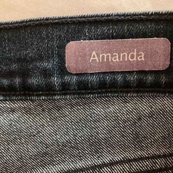 Gloria Vanderbilt Amanda Stellar Jeans Size 12 Short Beaded Pockets Tapered Leg - Picture 3 of 10